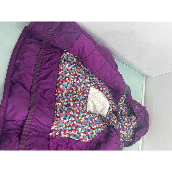 The North Face Girls Heatseeker Jacket Hooded Winter Coat Purple Large L (14/16) - Picture 10 of 10